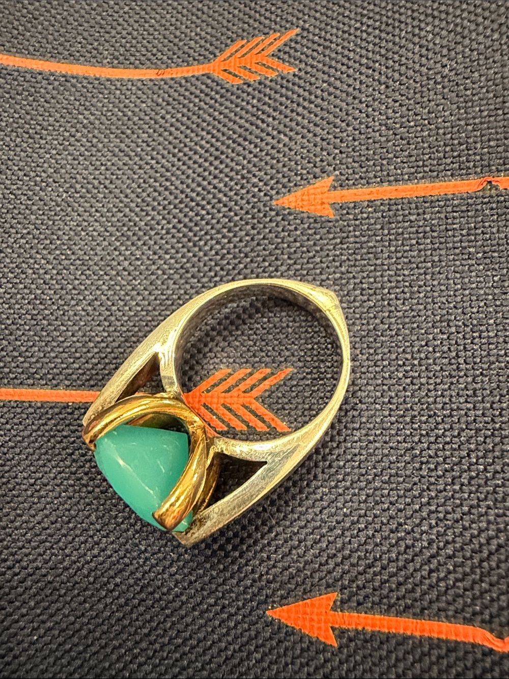 Bora Handcrafted Turquoise Gemstone Cocktail Ring - Women Jewelry - Picture 6 of 10
